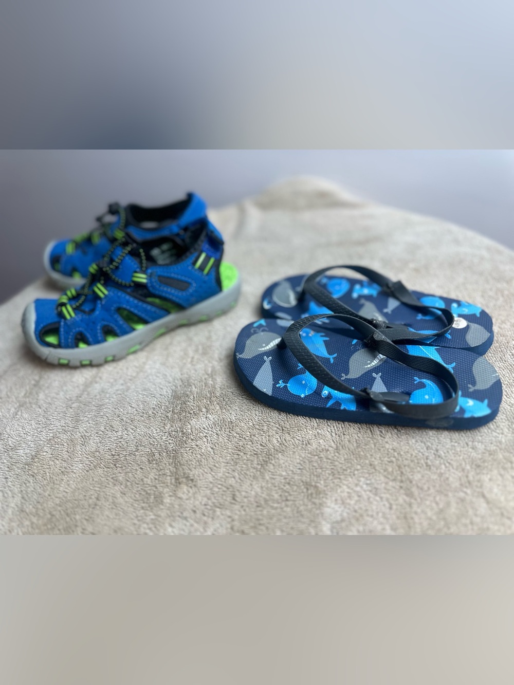 Kids Blue Slip-On Water Shoes and Sandals - Picture 12 of 16